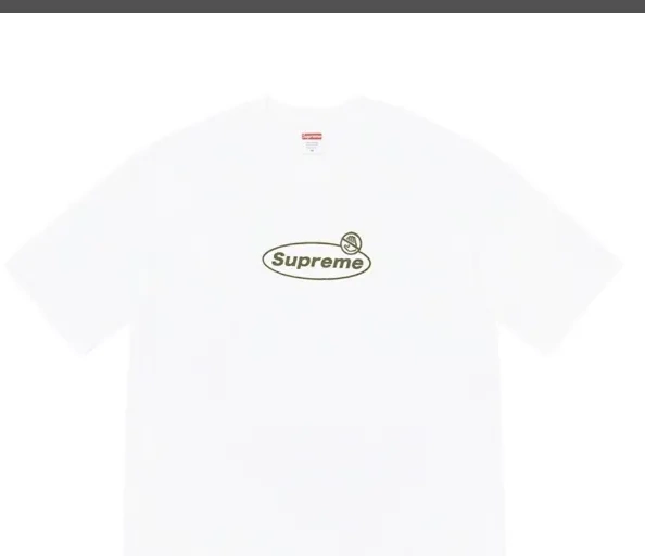 XL L sleeved T-shirt Black Banner S Warning M 22FW White Short Warning and Logo Tee 0430